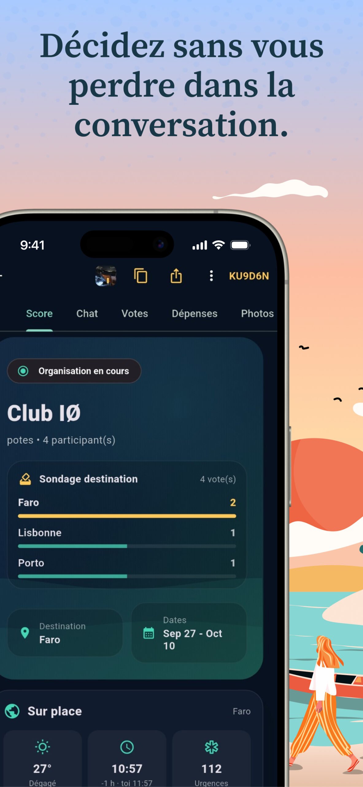Capture de l’application Dunezokit en français — écran 3